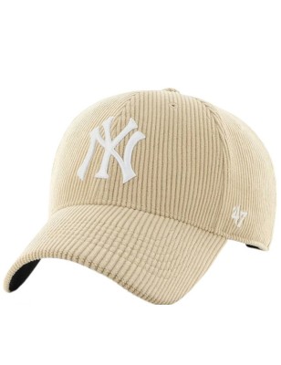 New Era New York 15121184 Thick Cord Beżowa Czapka  | SportoweMarki.pl